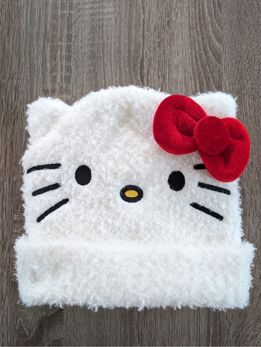 Hello Kitty Super Soft Adult Fuzzy Beanie Hat Winter Sanrio
